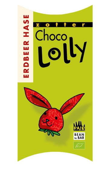 Zotter Choco Lolly Erdbeer Hase, 20g